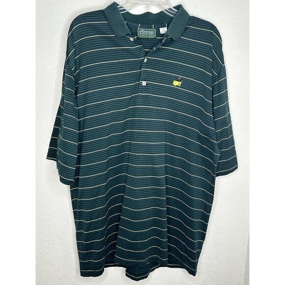 Masters Collection Polo Shirt Mens Large Augusta Golf Shirt Green National Logo - Picture 2 of 12